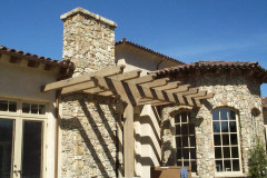 Sandblasted Reclaimed Beam Patio