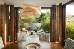 Reclaimed Wood Posts Modern Dining Room