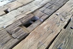 Hand Hewn Barnwood Beam Detail