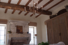 Shady Canyon - Reclaimed Beam Ceiling in Living Room