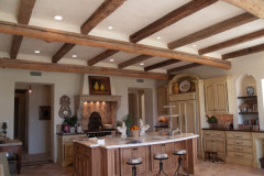 Shady Canyon - Reclaimed Beams in Kitchen