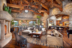 Rancho Santa Fe - Reclaimed Arch Cut Trusses