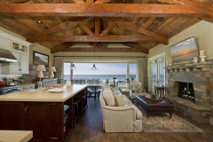 San Clemente - Reclaimed Hand Hewn Douglas Fir Trusses and Reclaimed Ceiling Decking