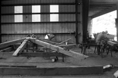 Hand hewn barn timber ceiling beams