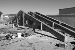 Trusses made of reclaimed  lumber
