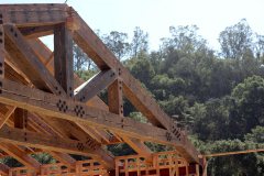 Sanded Douglas fir structural truss