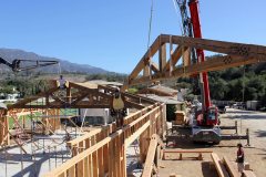 Sanded Douglas fir truss
