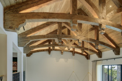 Hand hewn Douglas fir trusses