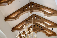 Hand hewn Douglas fir trusses