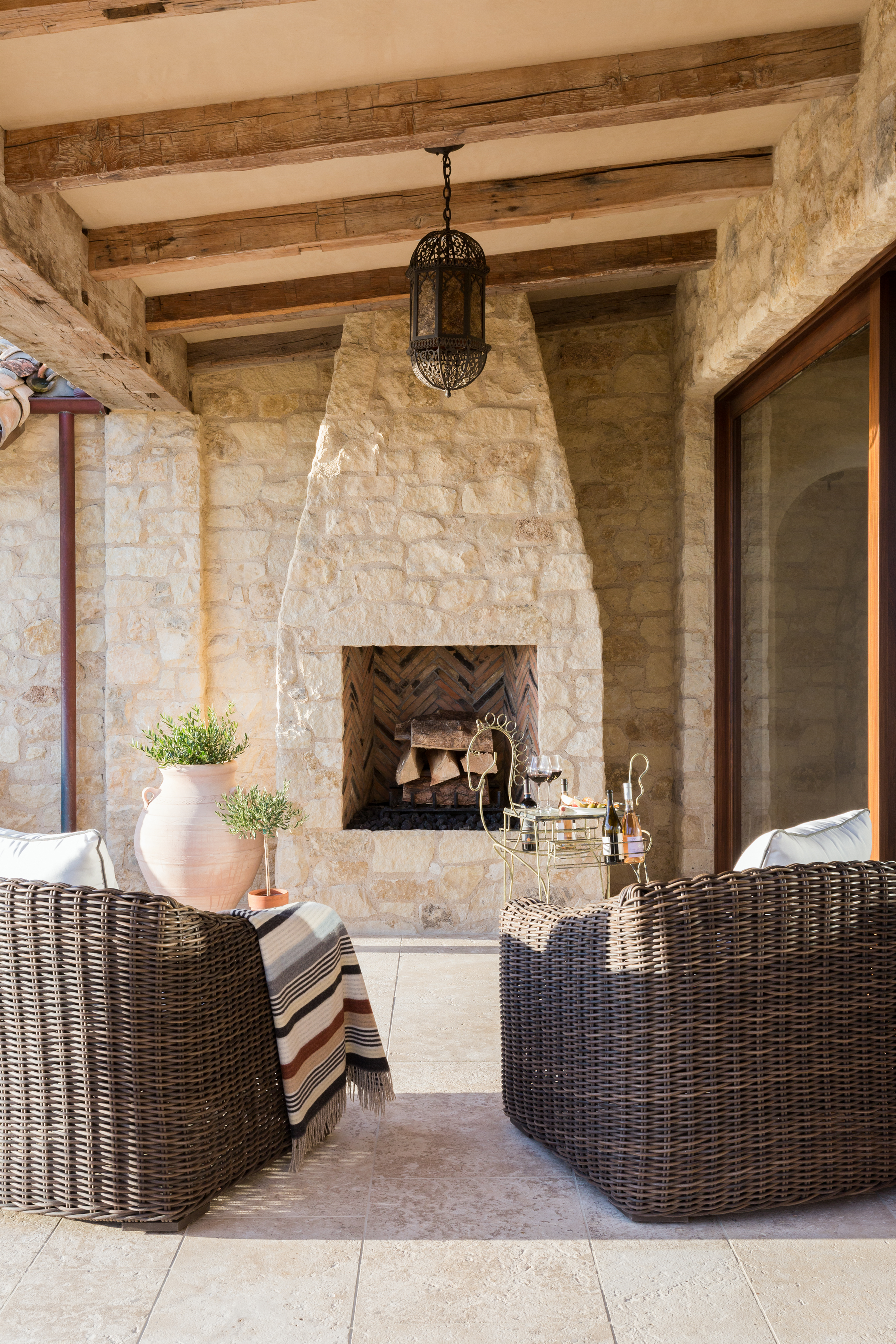 15 Loggia Fireplace