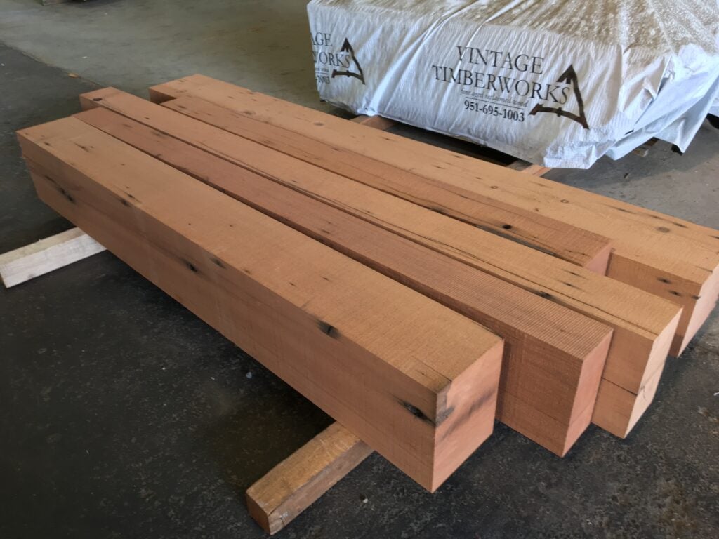 Reclaimed Redwood Resawn Beams