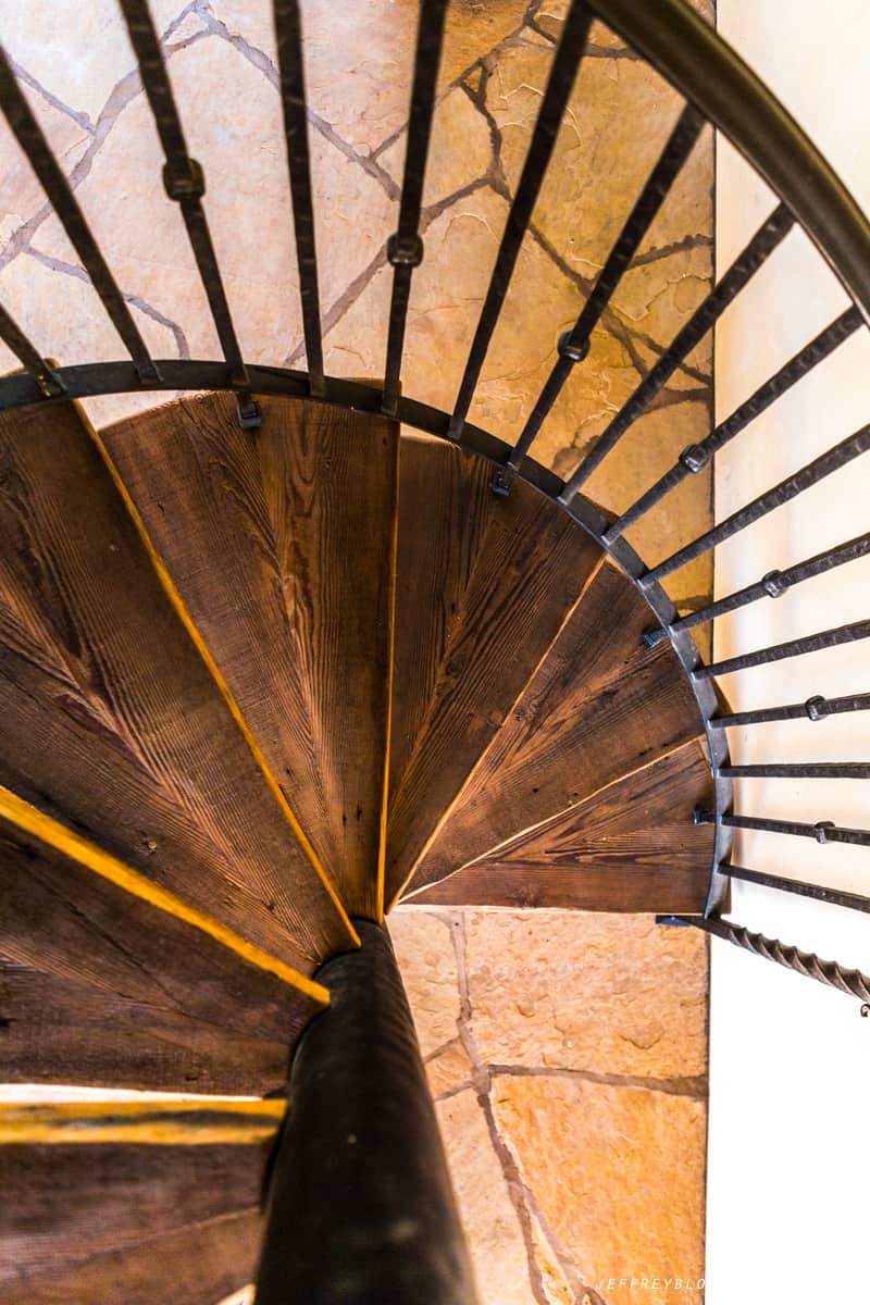 rustic stair treads spiral stairs reclaimed wood